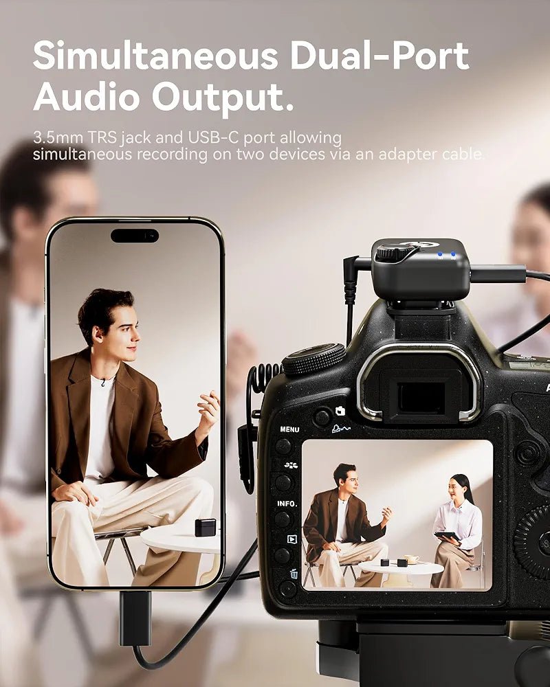 Hollyland Lark M2S Combo (Camera RX+USB - C RX+ Lightning Cable) Wireless Microphone for iPhone/Camera/Android/PC - gametricks