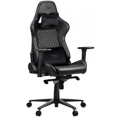 HyperX Jet Black Ergonomic Leather Gaming Chair - Black - gametricks