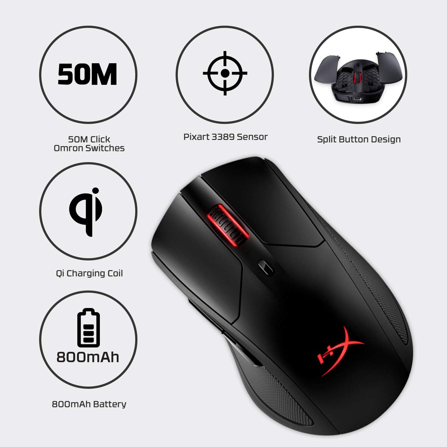 HyperX Pulsefire Dart – Wireless RGB Gaming Mouse - gametricks