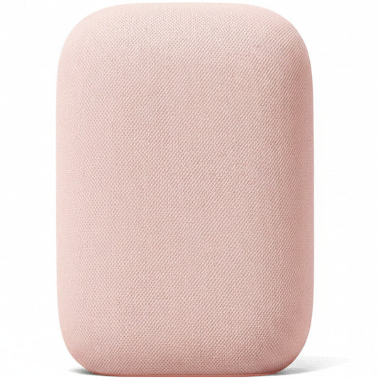 Pink textured speaker on a white background