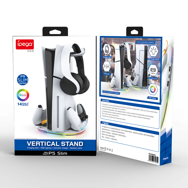 IPEGA Multi-Functional RGB Stand for PS5 Slim - PG-P5S045