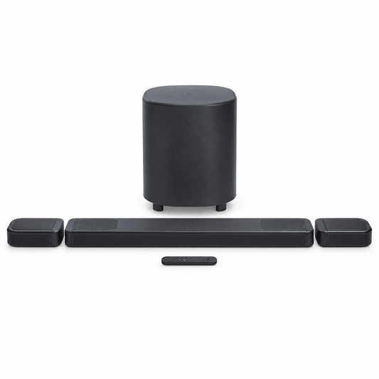JBL Bar 1000MK2 soundbar system front view on white background