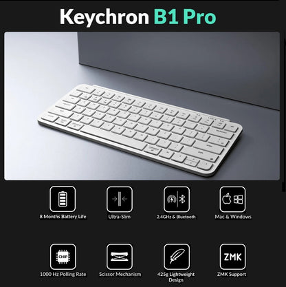 Keychron B1 Pro Lightweight Ultra - portable Compact 75% for PC & MAC - gametricks
