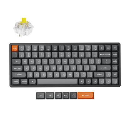 Keychron K2 Max QMK Wireless Mechanical Keyboard With 75% Layout, Super Banana Switch - gametricks