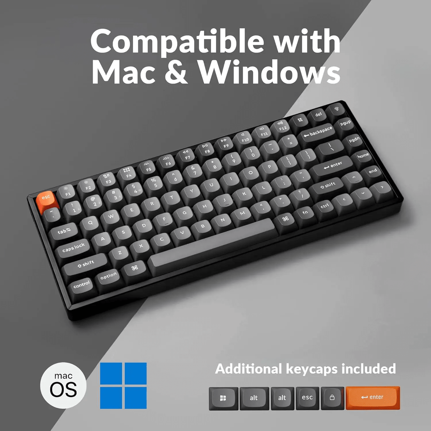 Keychron K2 Max QMK Wireless Mechanical Keyboard With 75% Layout, Super Banana Switch - gametricks
