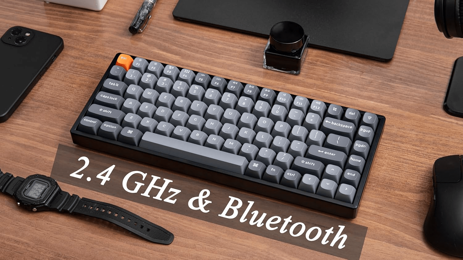 Keychron K2 Max QMK Wireless Mechanical Keyboard With 75% Layout, Super Banana Switch - gametricks