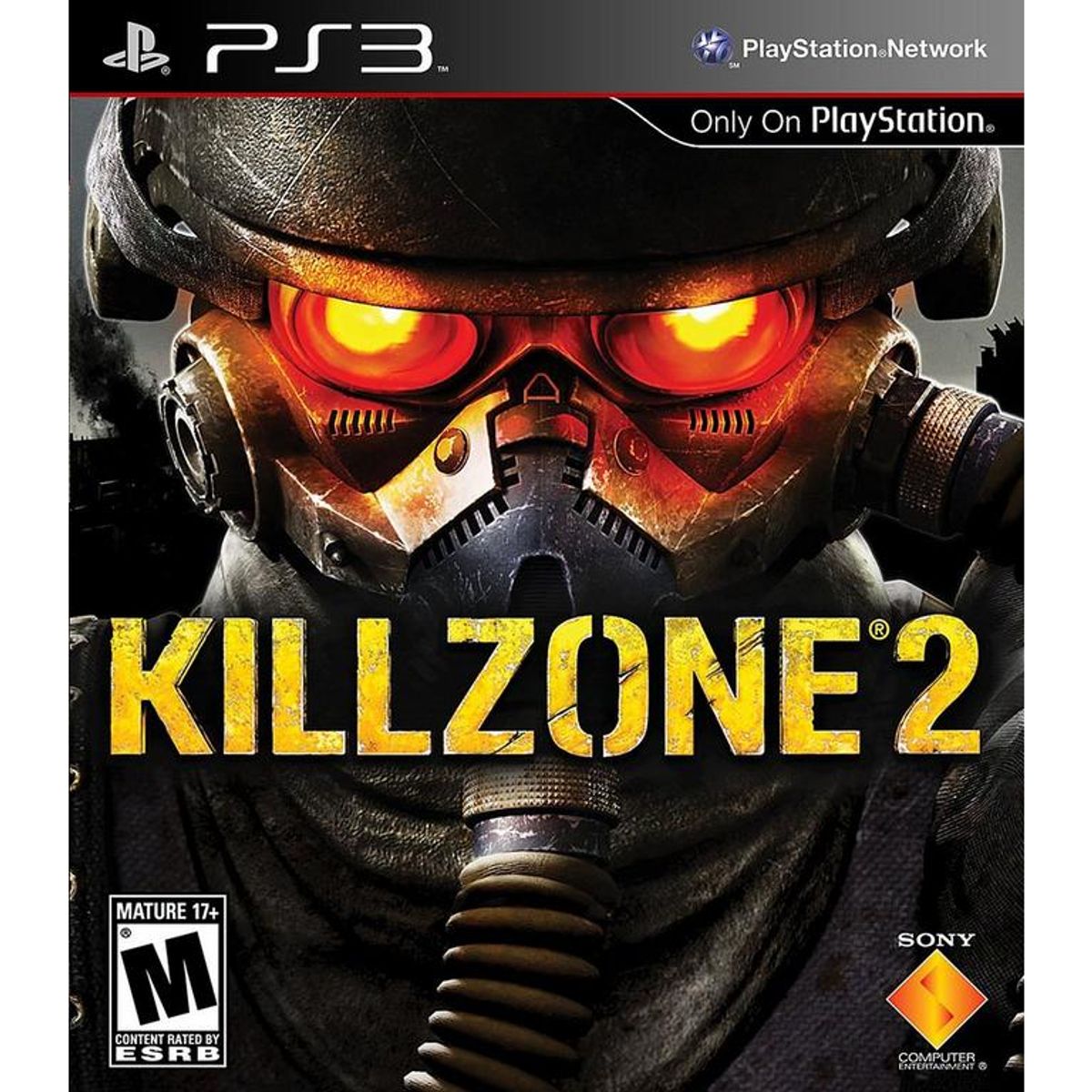 Killzone 2 PS3 front cover on white square background