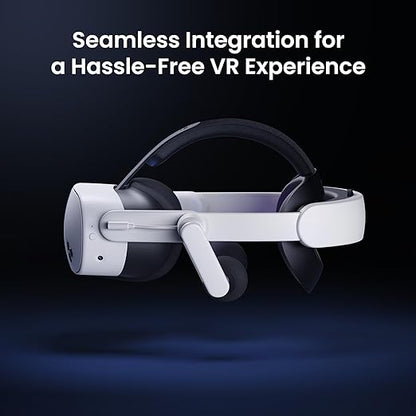KIWI design Audio Head Strap with Battery for Meta/Oculus Quest 3/3S, K4 Duo DualFast Charging Headset - gametricks