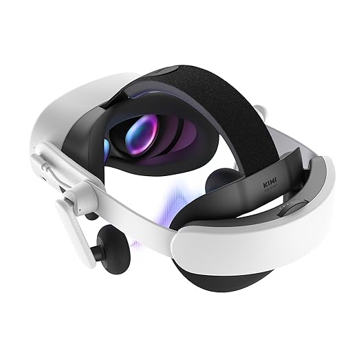 KIWI design Audio Head Strap with Battery for Meta/Oculus Quest 3/3S, K4 Duo DualFast Charging Headset - gametricks