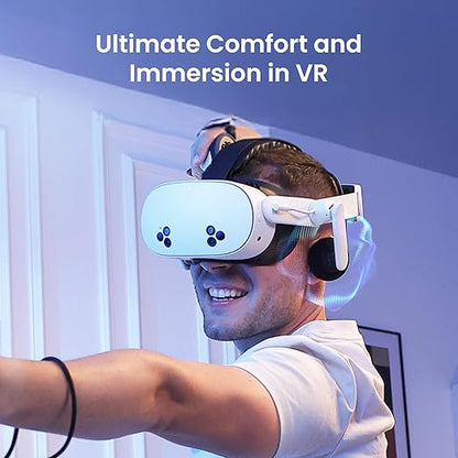 KIWI design Audio Head Strap with Battery for Meta/Oculus Quest 3/3S, K4 Duo DualFast Charging Headset - gametricks