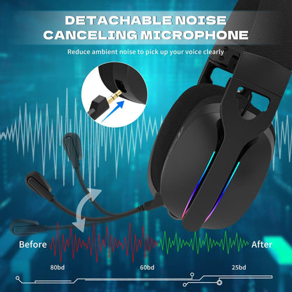 ATTACK SHARK L90 Over-Ear Tri-Mode Wireless/Wired Gaming Headphone with Mic