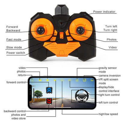 Fcoreey 1:18 Remote Control Car, WiFi Camera Alloy Off Road Truck High Speed Fast Racing Electric Hobby Toy 2.4Ghz