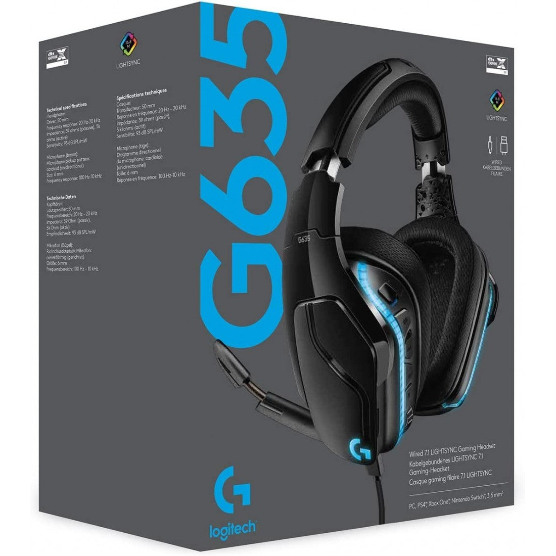 Logitech G635 RGB advanced PC Gaming Headset LOGITECH