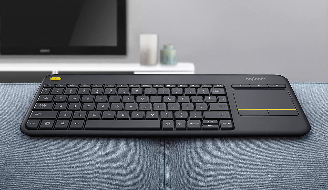 Logitech K400 Plus Wireless Touch TV Keyboard with Easy Media Control and Built-In Touchpad - gametricks