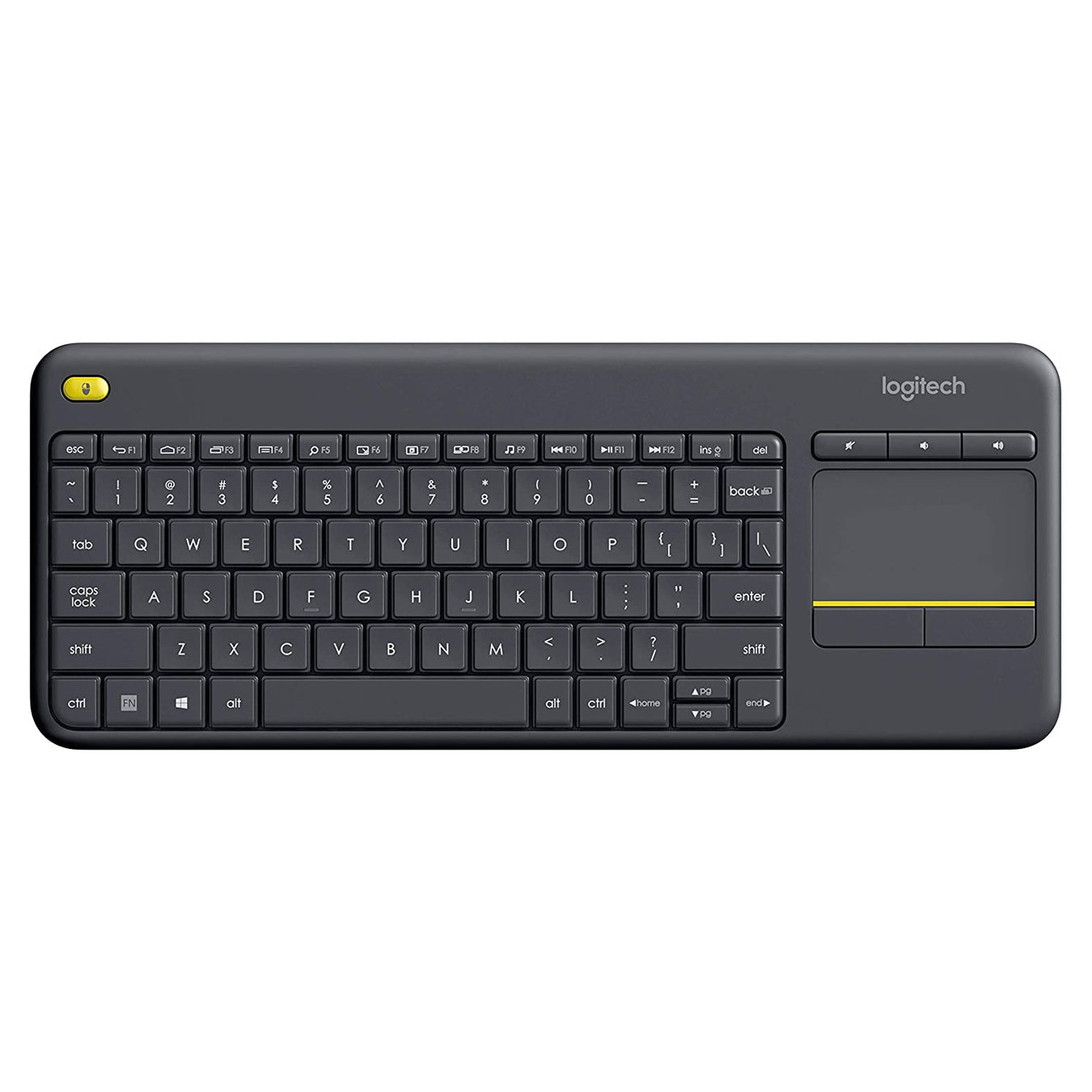 Logitech K400 Plus Wireless Touch TV Keyboard with Easy Media Control and Built-In Touchpad - gametricks