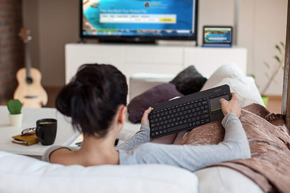 Logitech K400 Plus Wireless Touch TV Keyboard with Easy Media Control and Built-In Touchpad - gametricks