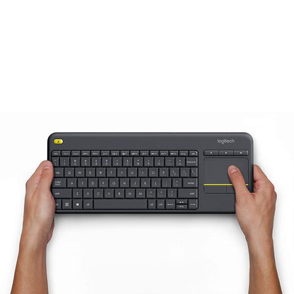 Logitech K400 Plus Wireless Touch TV Keyboard with Easy Media Control and Built-In Touchpad - gametricks