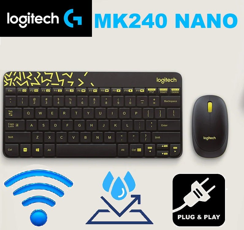 Logitech MK240 Nano Wireless Keyboard And Mouse Combo - gametricks