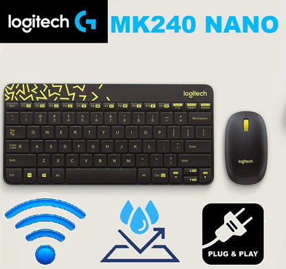 Logitech MK240 Nano Wireless Keyboard And Mouse Combo - gametricks