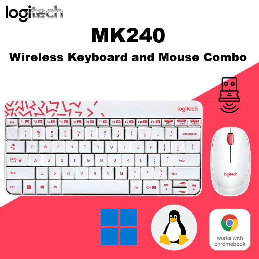 Logitech MK240 Nano Wireless Keyboard And Mouse Combo - gametricks