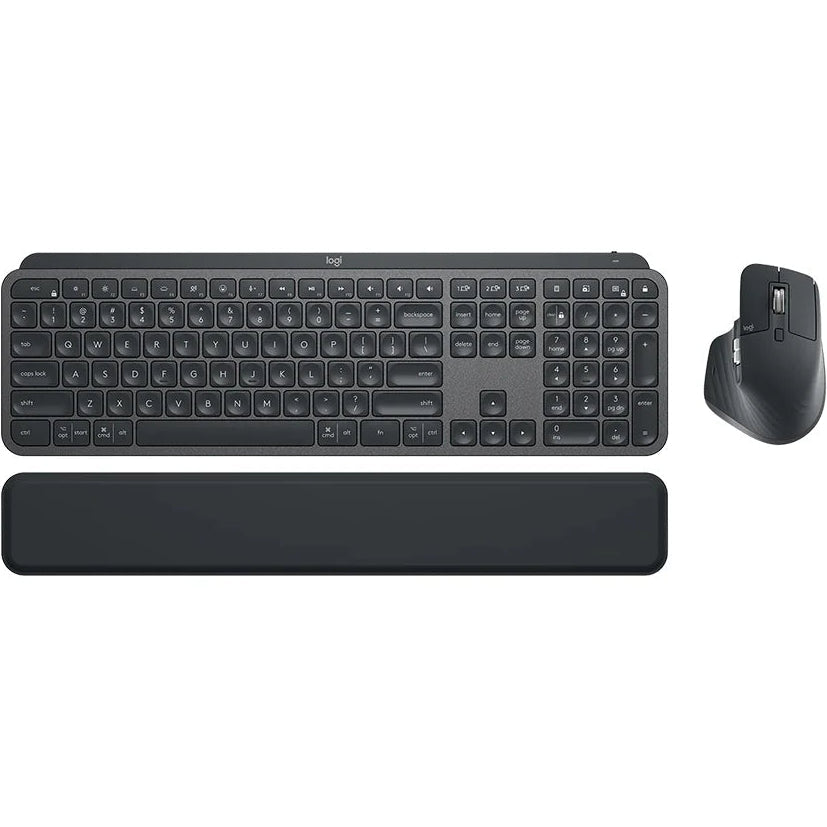 Logitech MX Keys Combo Wireless Keyboard And MX Master 3S Mouse With Palm Rest - gametricks