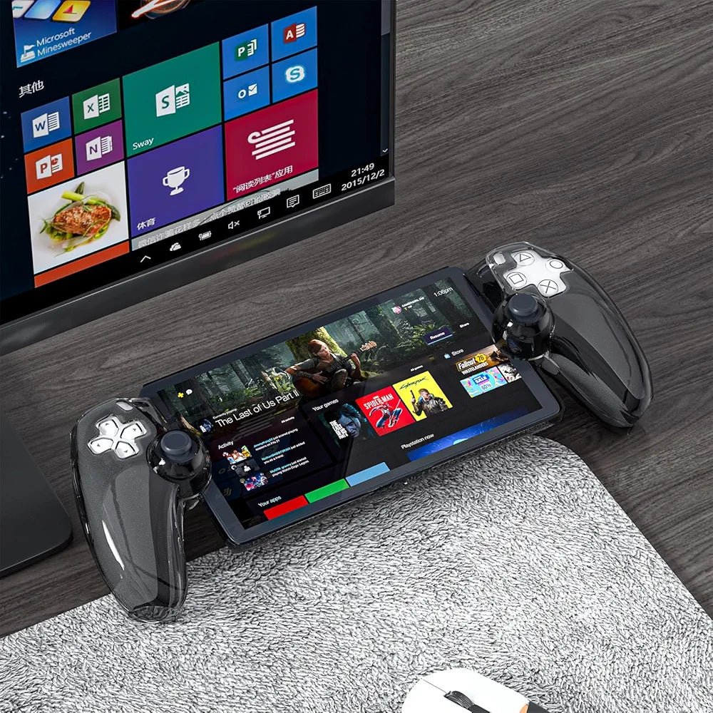 Lucky Fox PlayStation Portal, PS Portal Crystal Case | Cover - Transparent Black - gametricks