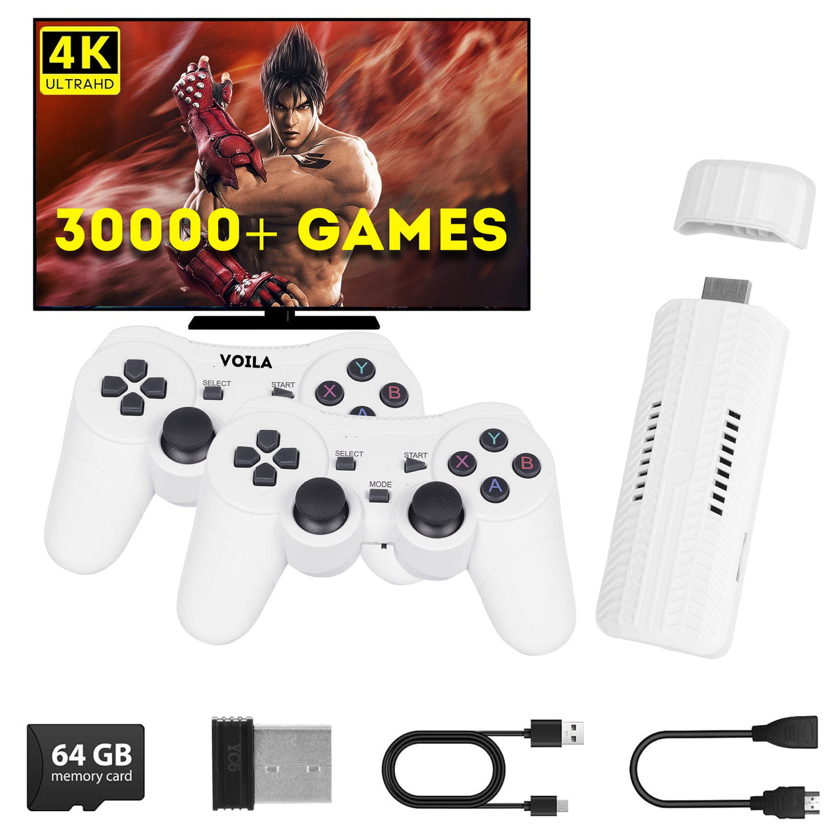 M66-II Retro Game Stick 64GB with dual wireless controllers