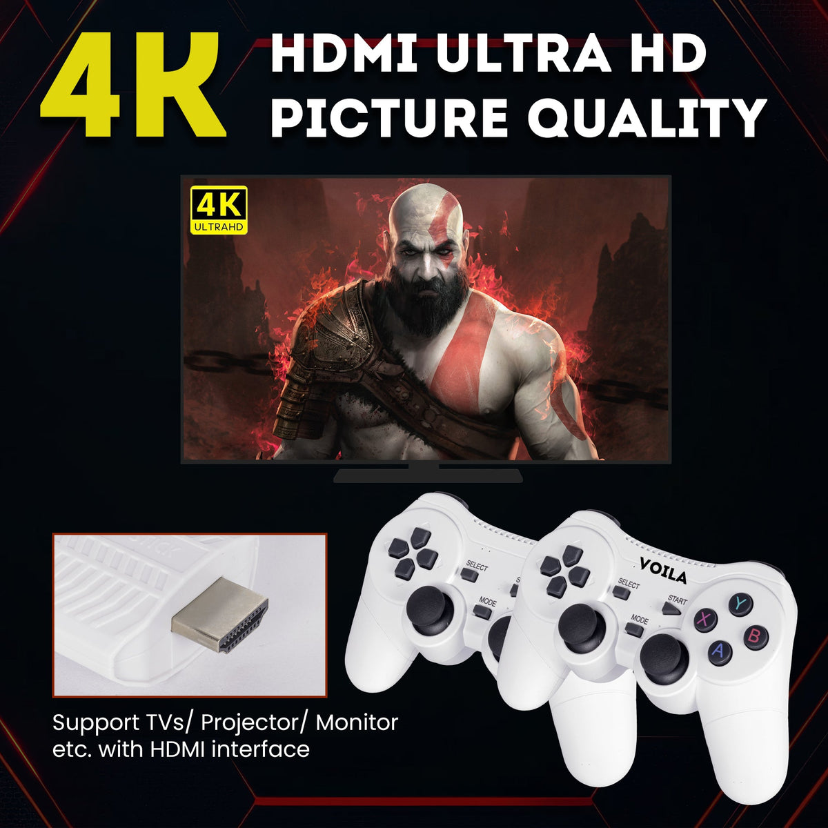 M66-II Retro Game Stick HDMI output with wireless controllers