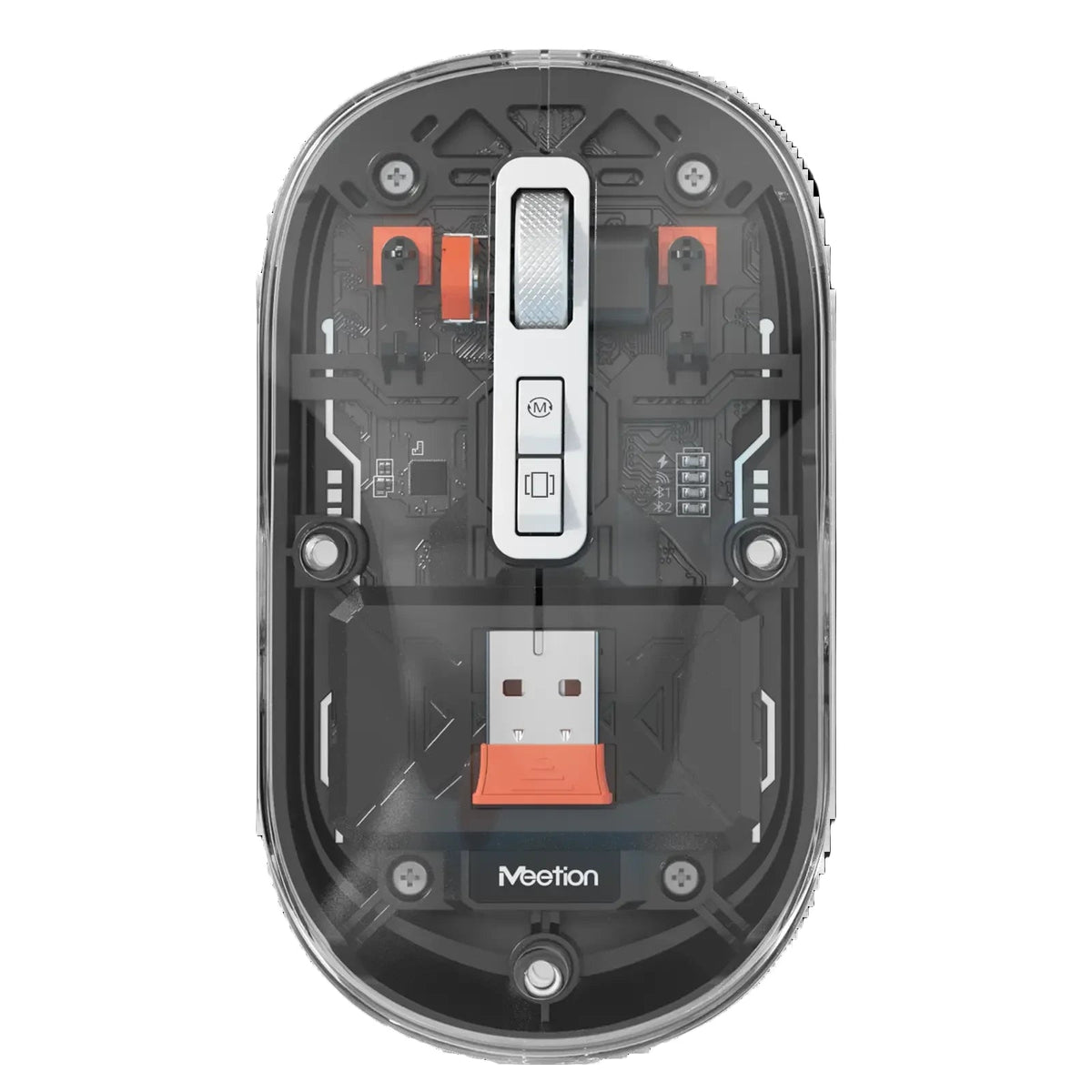 MEETION BTM005 Dual-Mode Transparent Mouse – 2.4G + Bluetooth - gametricks
