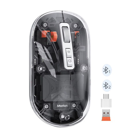 MEETION BTM005 Dual-Mode Transparent Mouse – 2.4G + Bluetooth - gametricks