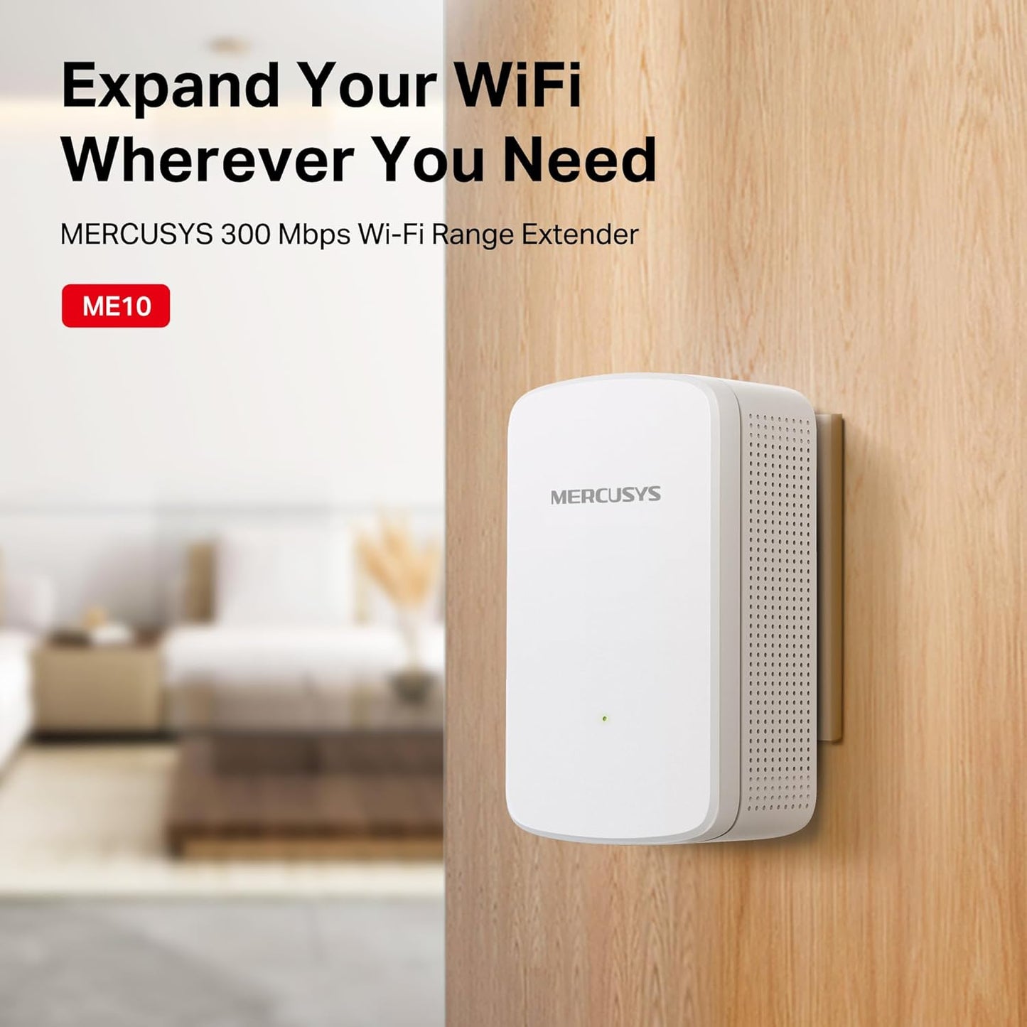 MERCUSYS ME10 300 Mbps WiFi Range Extender with WPS One - Touch Setup - gametricks