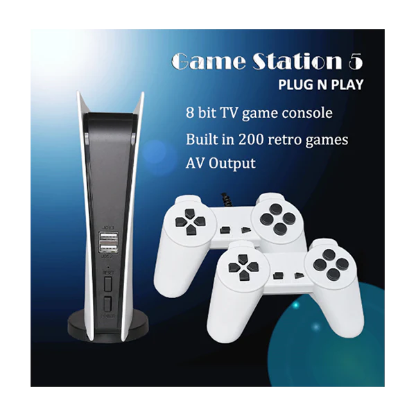 GS5 TV Console Retro , wired joysticks and 200 games onboard