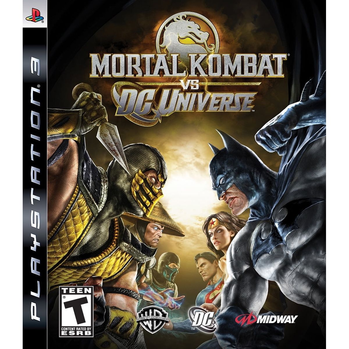 Mortal Kombat vs DC Universe PS3 front cover on white square background