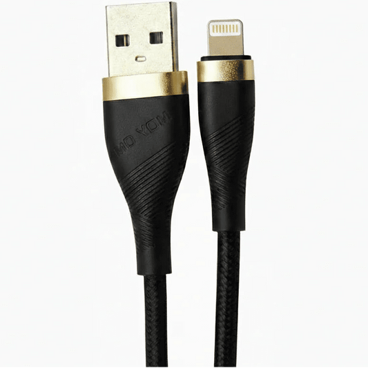 MOXOM 2M True Gold Plated Data Cable - Black - gametricks