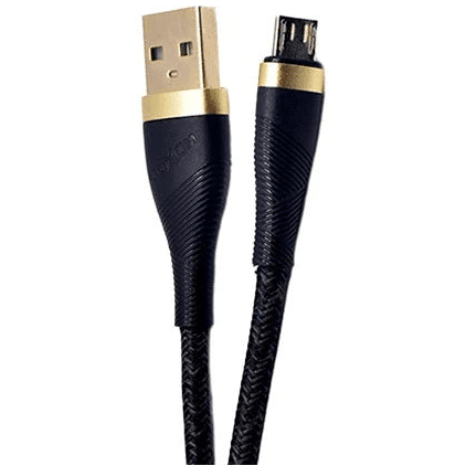 MOXOM 2M True Gold Plated Data Cable - Black - gametricks