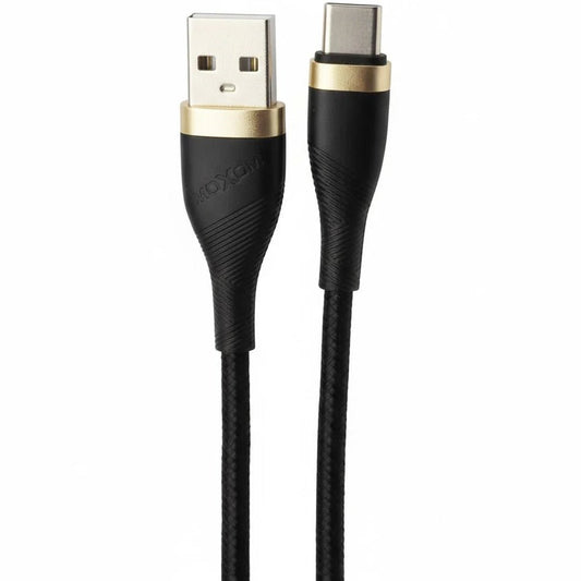 MOXOM 2M True Gold Plated Data Cable - Black - gametricks