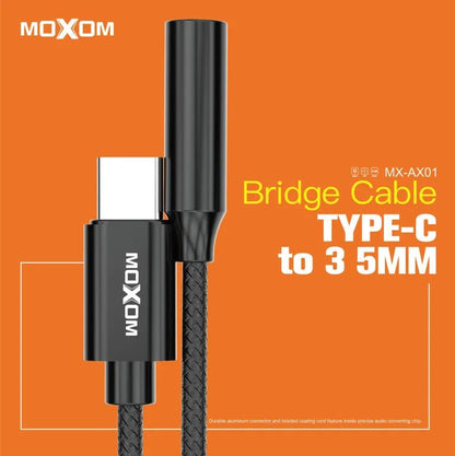 MOXOM High Quality Type - C 3.5mm AUX Jack Plug Convertor Headphone Adapter Earphone OTG Bridge Cable for Huawei Xiaomi - gametricks