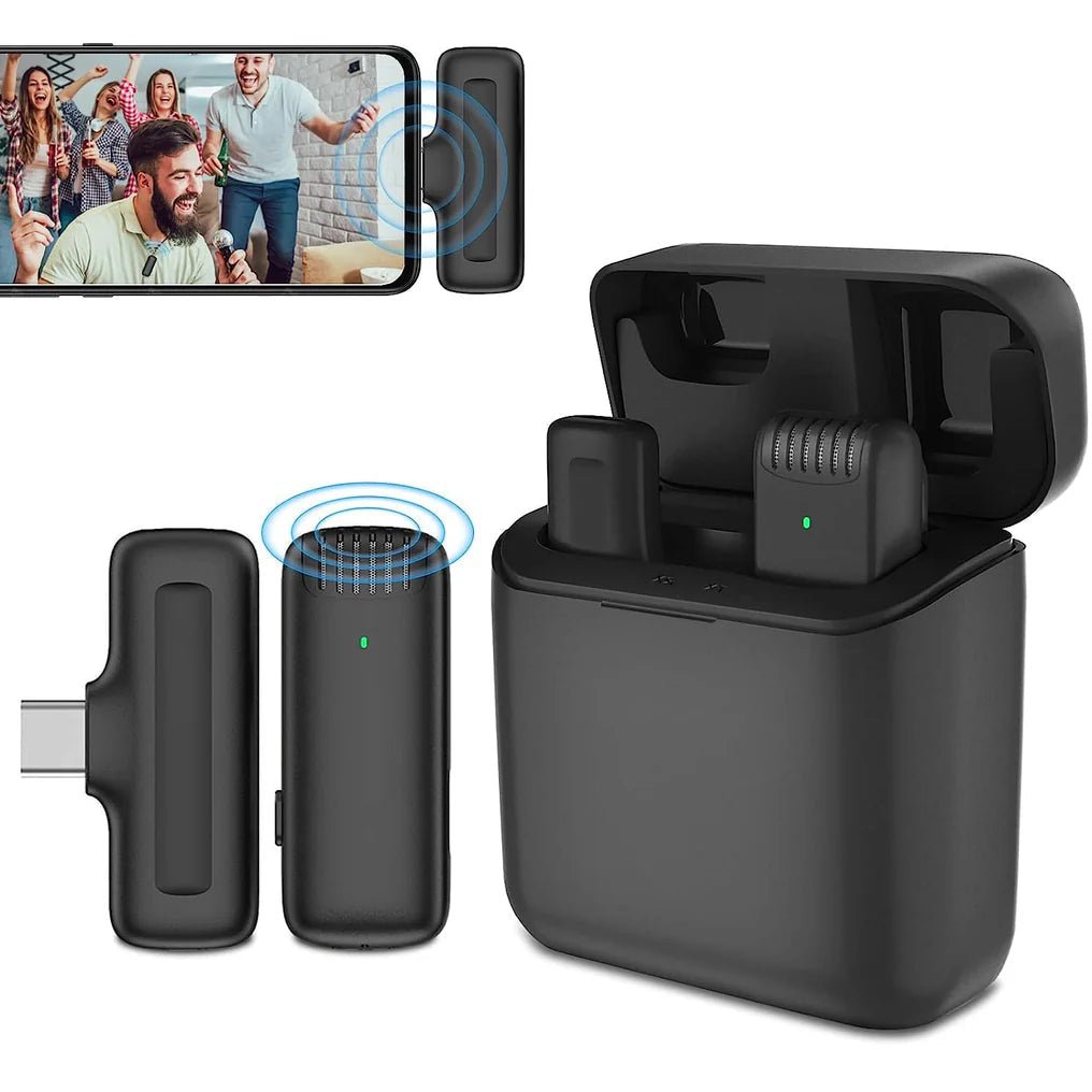 Moxom Noise Reduction Wireless Microphone for Live Shows, Vlogs, and Interviews - Type - C - gametricks