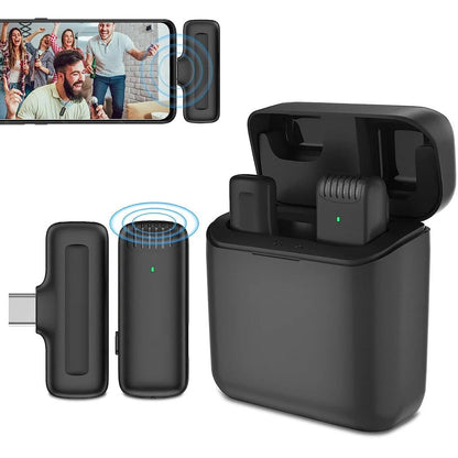 Moxom Noise Reduction Wireless Microphone for Live Shows, Vlogs, and Interviews - Type - C - gametricks
