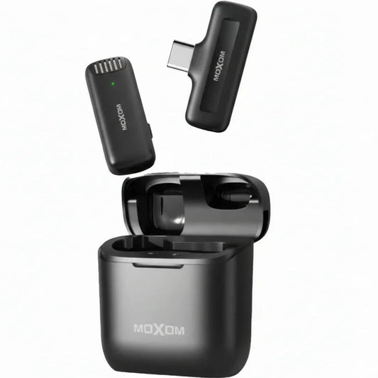 Moxom Noise Reduction Wireless Microphone for Live Shows, Vlogs, and Interviews - Type - C - gametricks