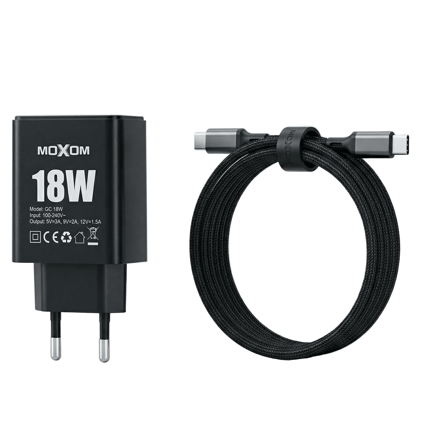 MOXOM PD20W QC18W Fast Charger - gametricks