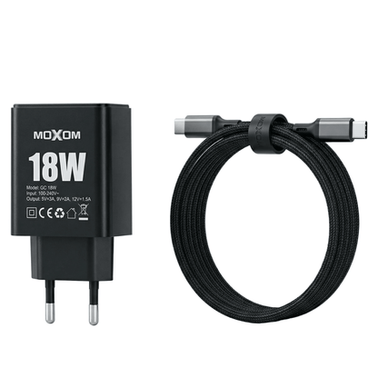 MOXOM PD20W QC18W Fast Charger - gametricks