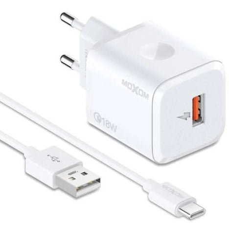 MOXOM QC18W USB - A Fast Charger with Cable - gametricks