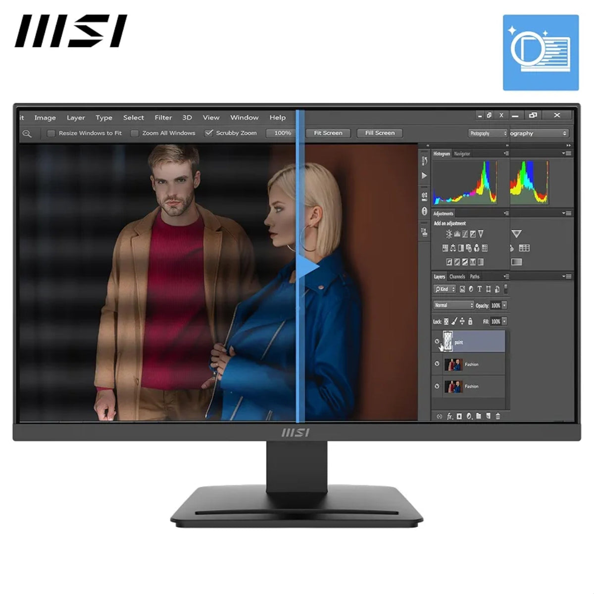 msi PRO MP243L E14 24-inch IPS FHDGaming Office Monitor, 144Hz, Free-Synch, HDR Ready