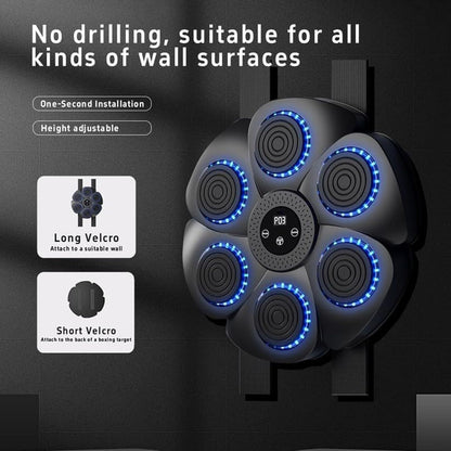 MUSIC BOXING MACHINE , Smart Bluetooth Boxing Machine Wall Mounted Boxing Training Stress Relief - gametricks