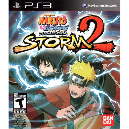 Naruto Shippuden Ultimate Ninja Storm 2 PS3 front cover on white square background