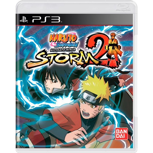Naruto Storm 2 PS3 original straight front case white square