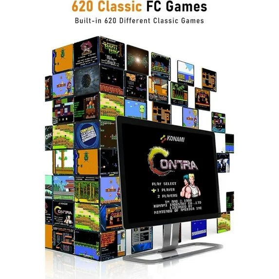 NES Retro System 620 games and 2 Classic Controllers, HDMI Output Plug and Play Video Machines - gametricks