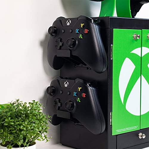 Numskull Official Xbox Series X Storage Locker, Headset Holder and Controller - Holds 10 Game Cases or Blu - Ray Discs, 4 Xbox Controllers - gametricks