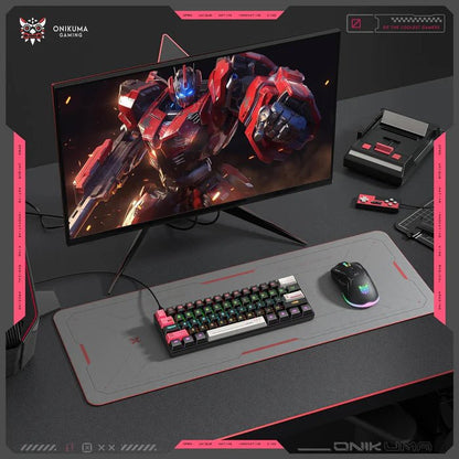 Onikuma G55 60% RGB Wired Mechanical Gaming Keyboard Black (Tea Axis Switch) - gametricks